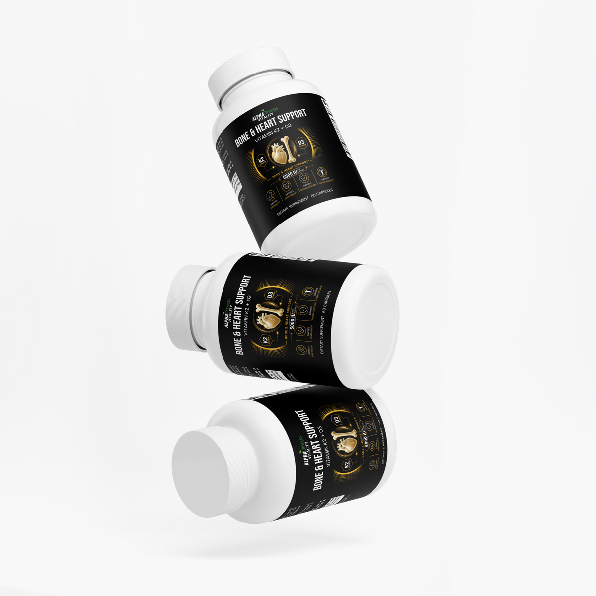 Bone and Heart Support with Vitamin K2 & D3 - 60 Capsules
