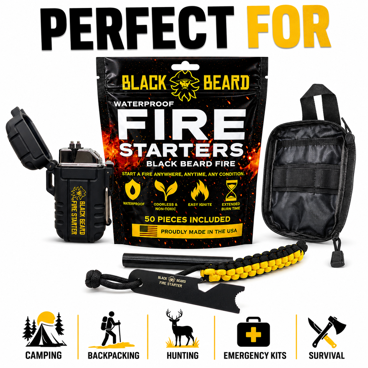Black Beard Fire Plug Kit | Fire Starter Kit