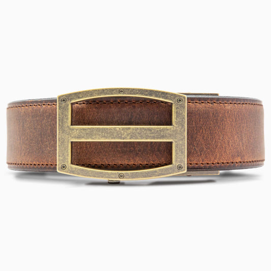 Titan Ironhide Brown Crazy Horse EDC Ratchet Belt 1.5" [38mm]