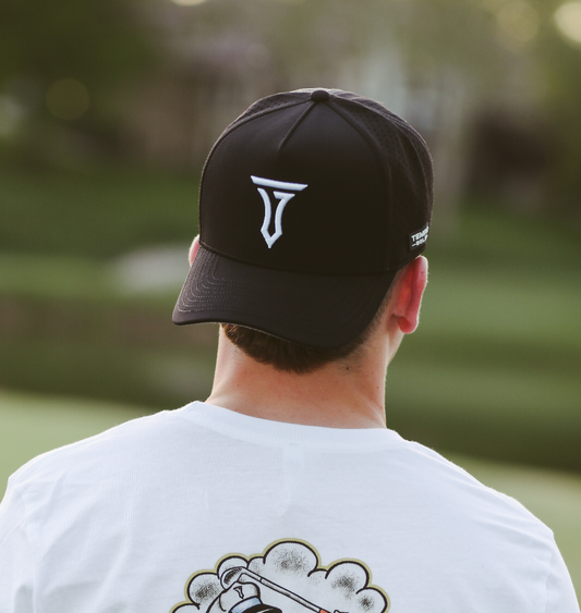 Iconic T 5 Panel Snapback Hat - Black