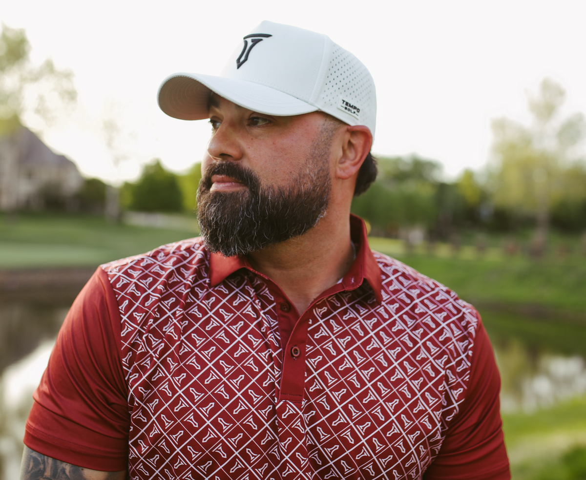 Tempo T Performance Polo - Burgandy