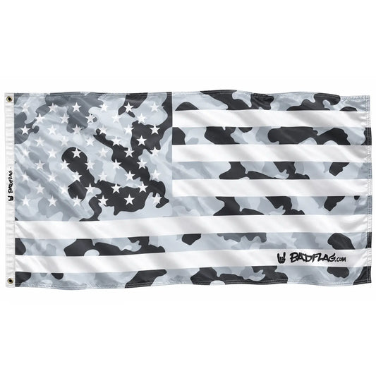 Black and White Camo American Flag